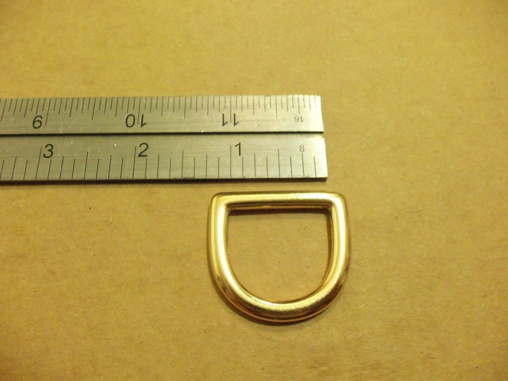 1" Solid Brass Cast D Rings (Pack Of 10)