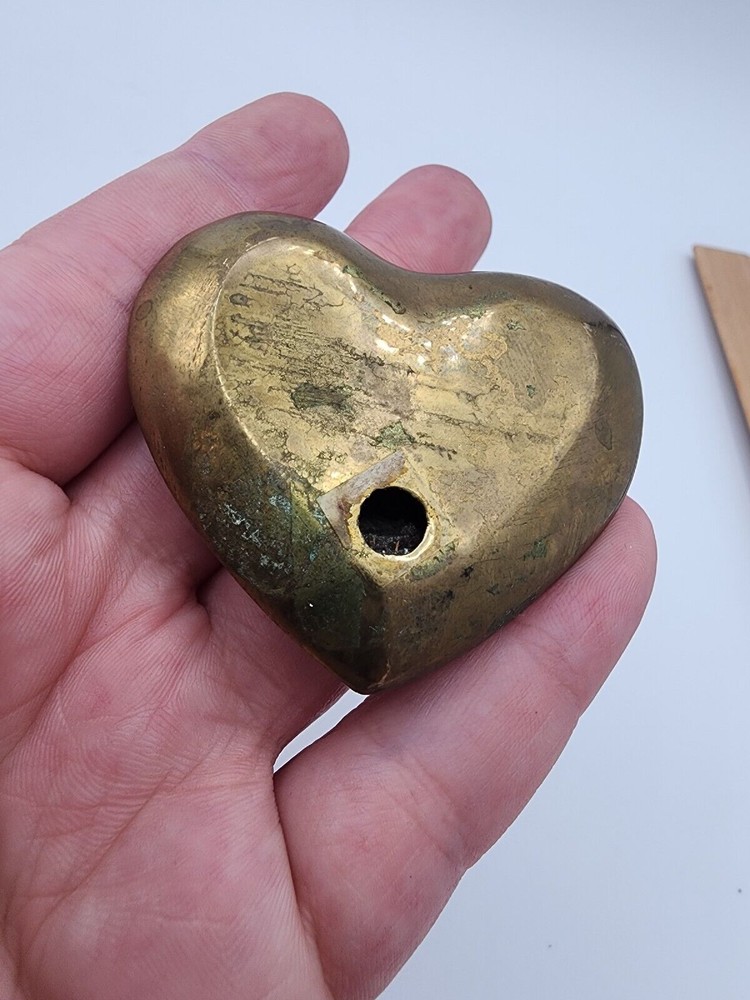 Small Brass heart trinket 2”