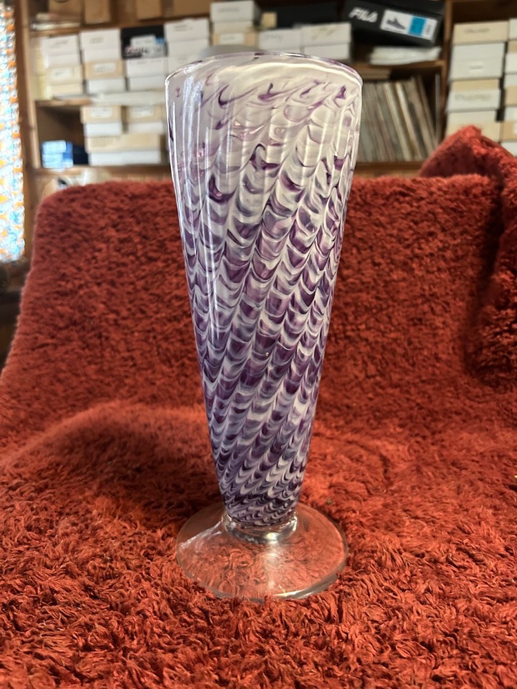 Hand Blown Amethyst glass vase