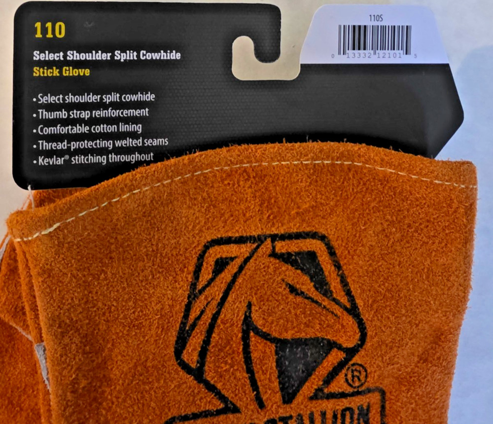 Black Stallion 110 Select Shoulder Split Cowhide Stick Gloves Small