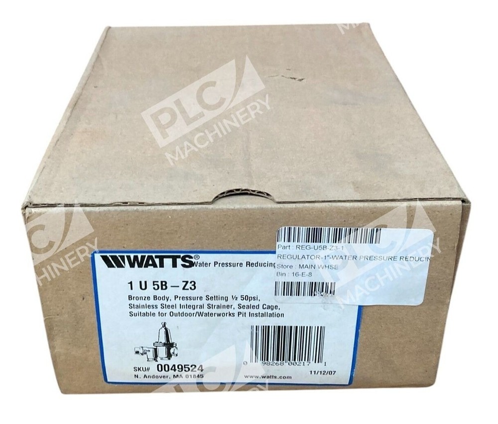 Watts Bronze Body 0049524 1/2 50PSI Water Pressure Reducing Valve 1 U5B-Z3