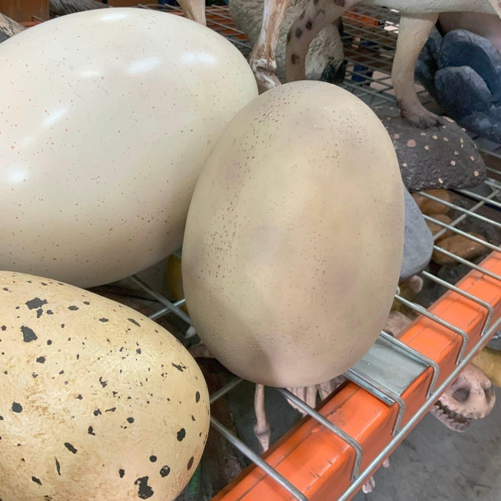 Small Dinosaur Egg Statue Prop Decor Prehistoric Dino Display Eggshell Fossil