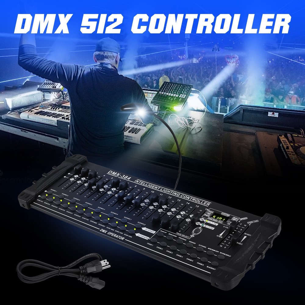 DMX 512 384 Channels Operator Console Controller For Stage Lighting DJ Party