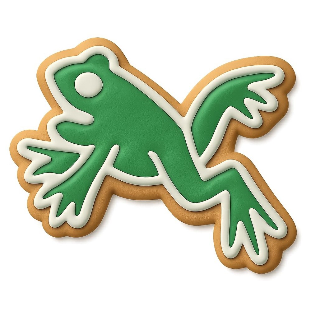 Leaping Croaking Toad Cookie Cutter & Stamp - 4x3 Fun Kitchen Baking