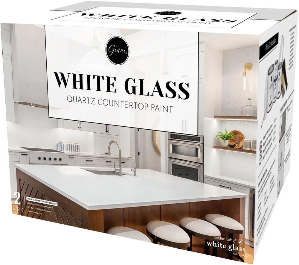 Transform Your Countertops with Easy White Quartz Epoxy Paint Kit - 113 Fl Oz