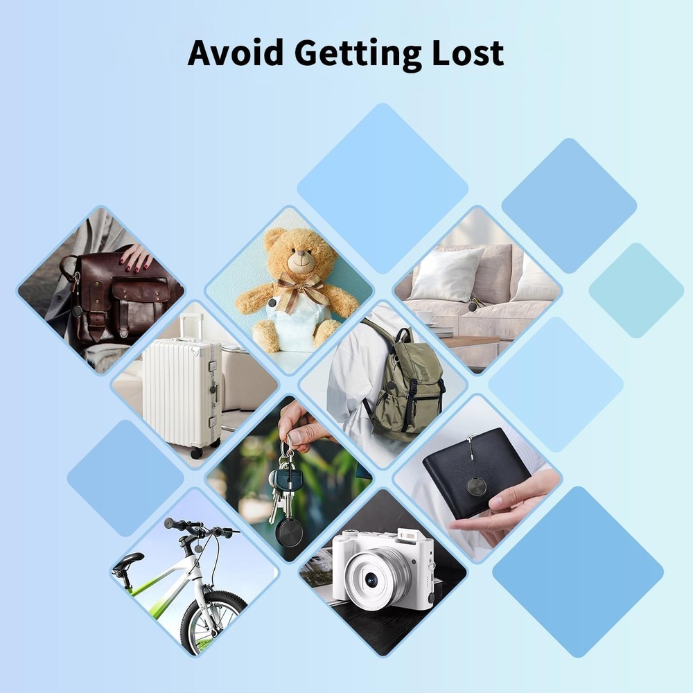 4-Pack Android Bluetooth Tracker Tag IP65 Waterproof Item Finder for Keys Wallet