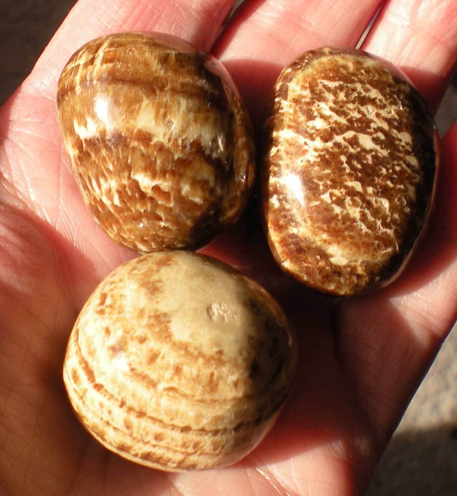 Aragonite - Peru - 3 Tumbled Stones rt397b