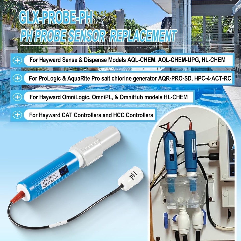 REPLACEMENT FOR HAYWARD SENSE & DISPENSE PH PROBE GLX-PROBE-PH