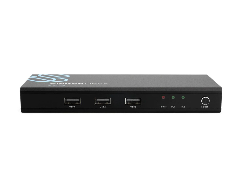 SwitchDeck 4K HDMI KVM Switch, Switch easily between two PCs/Macs/game console