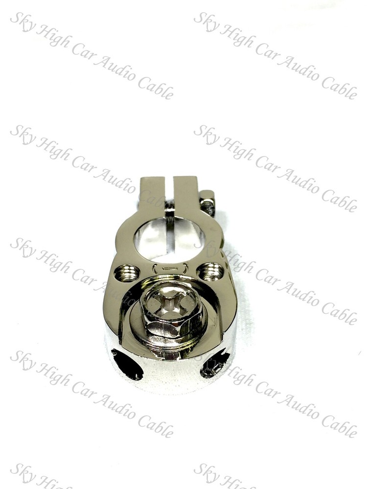PAIR Battery Terminals Ring Terminal Connection 2 8 ga Output Set Screw SAE Post