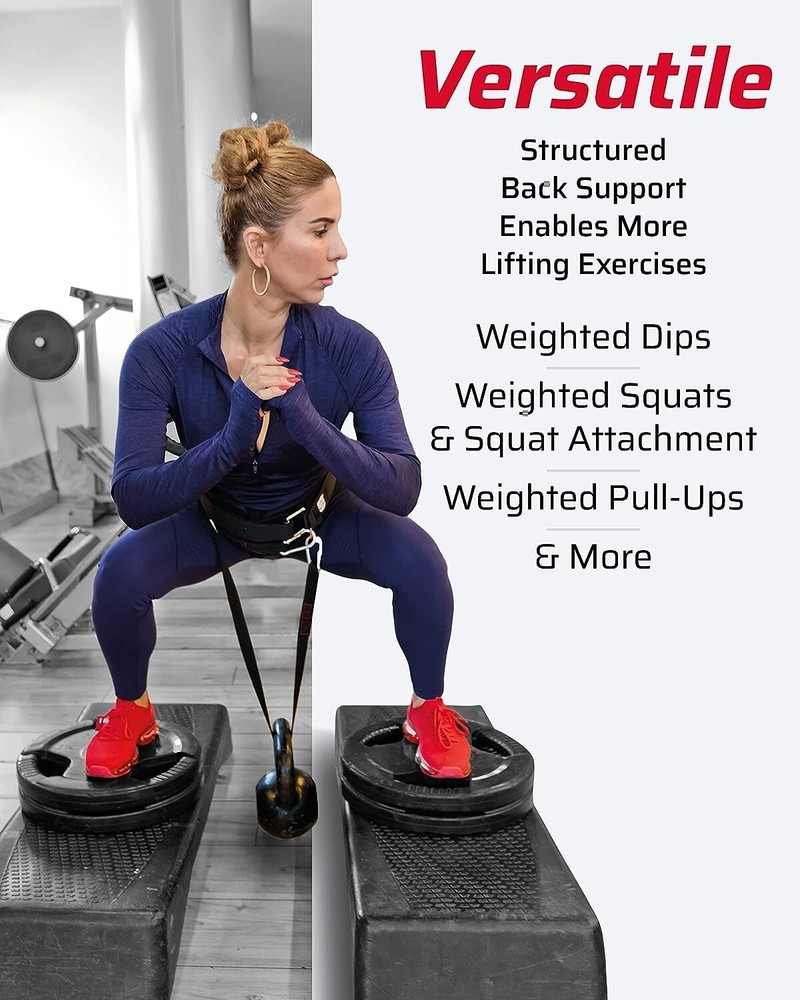 Ultimate Dip Belt | Secure Closure - No Sliding Down | Structured Back Suppor...