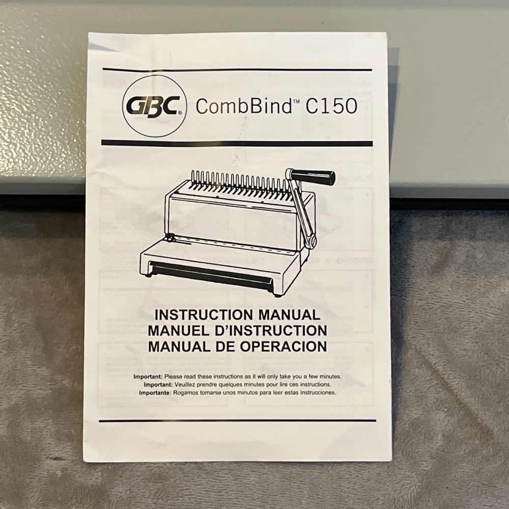 GBC CombBind C150 Heavy Duty Comb Binding Machine – Awesome Condition! Fast Ship
