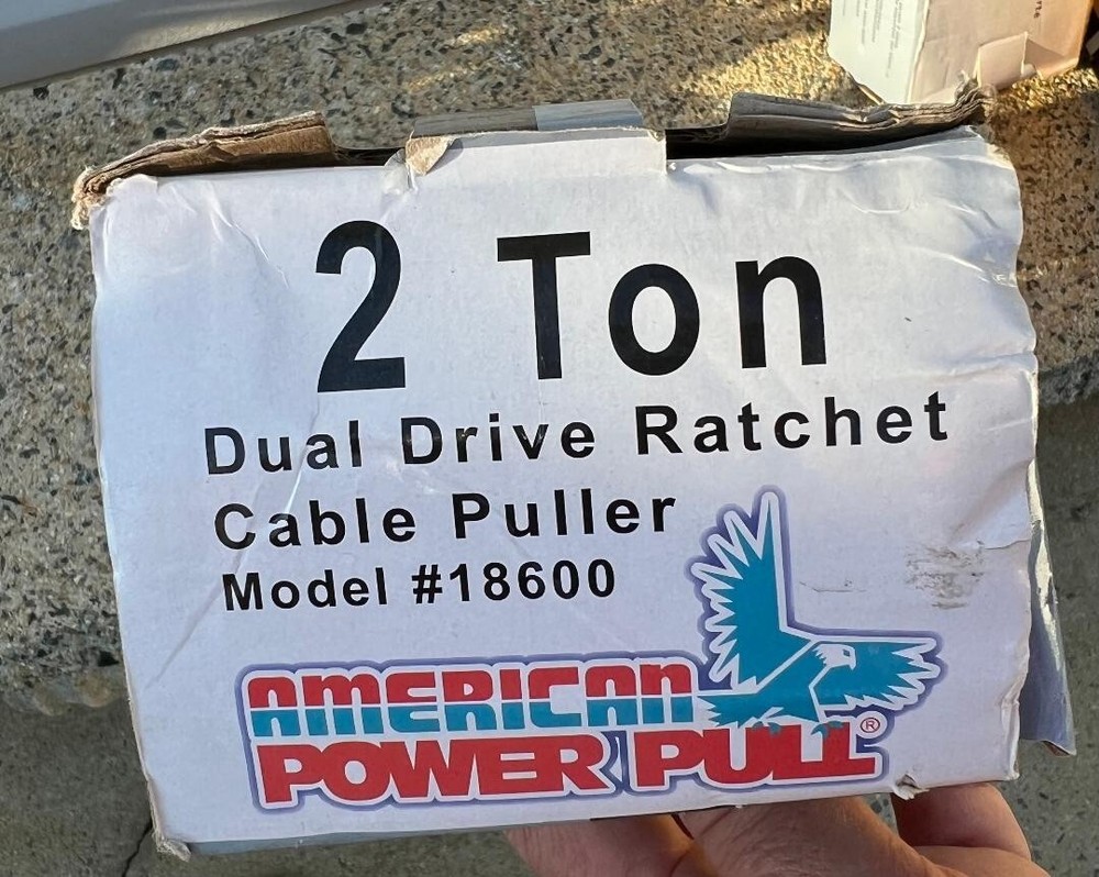American Power Pull 2 Ton Cable Puller 18200 in Original Box