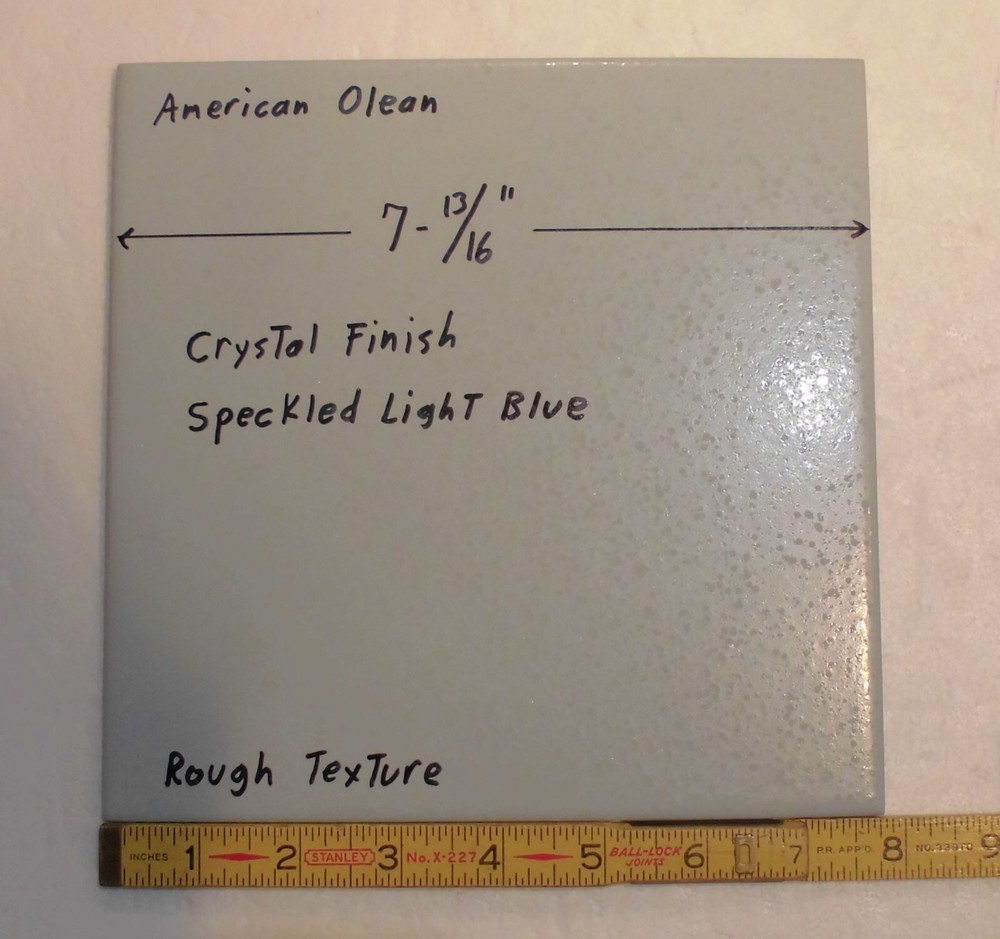 1 pc. Speckled Light Blue: 8" Ceramic Floor Tile by American Olean, Crystal