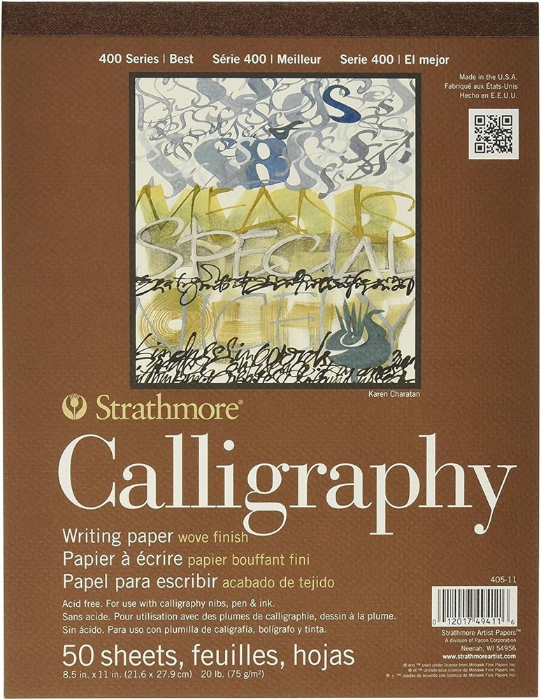 Strathmore 50 Sheet Calligraphy Pad 8.5x11 White
