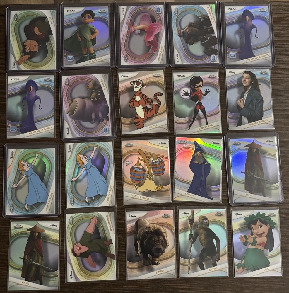 2025 Topps Chrome Disney Refractor Lot 40 Bulk Duplicates Mixed