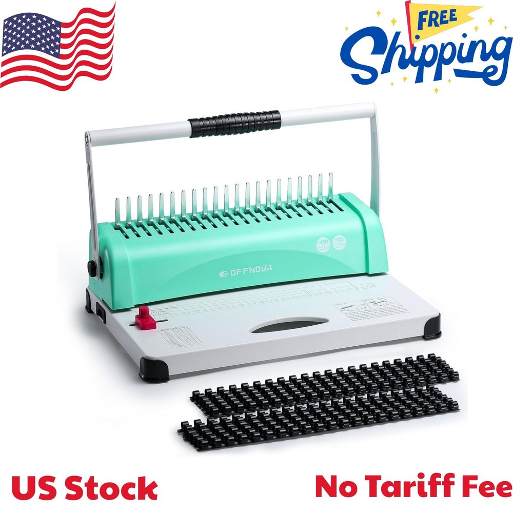 Binding Machine, 21-Hole 450 Sheets Paper Comb Binding Machine
