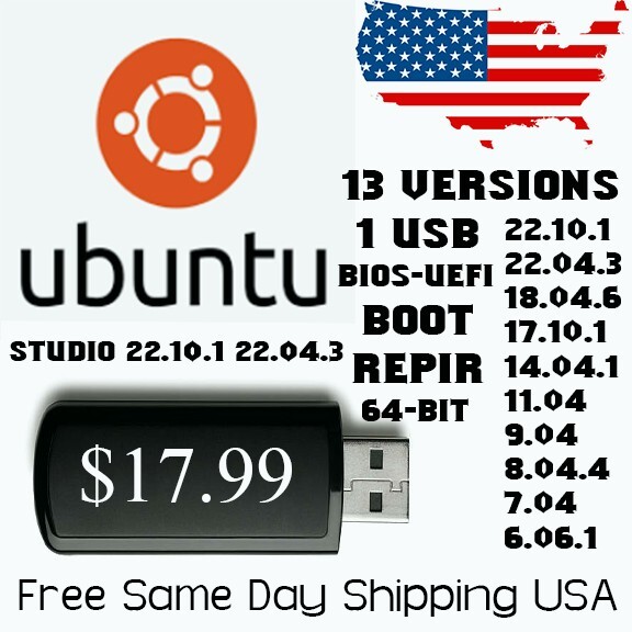 Ubuntu Multi Boot USB - 13 Versions of Ubuntu Desktop + Ubuntu Studio + Fastest!