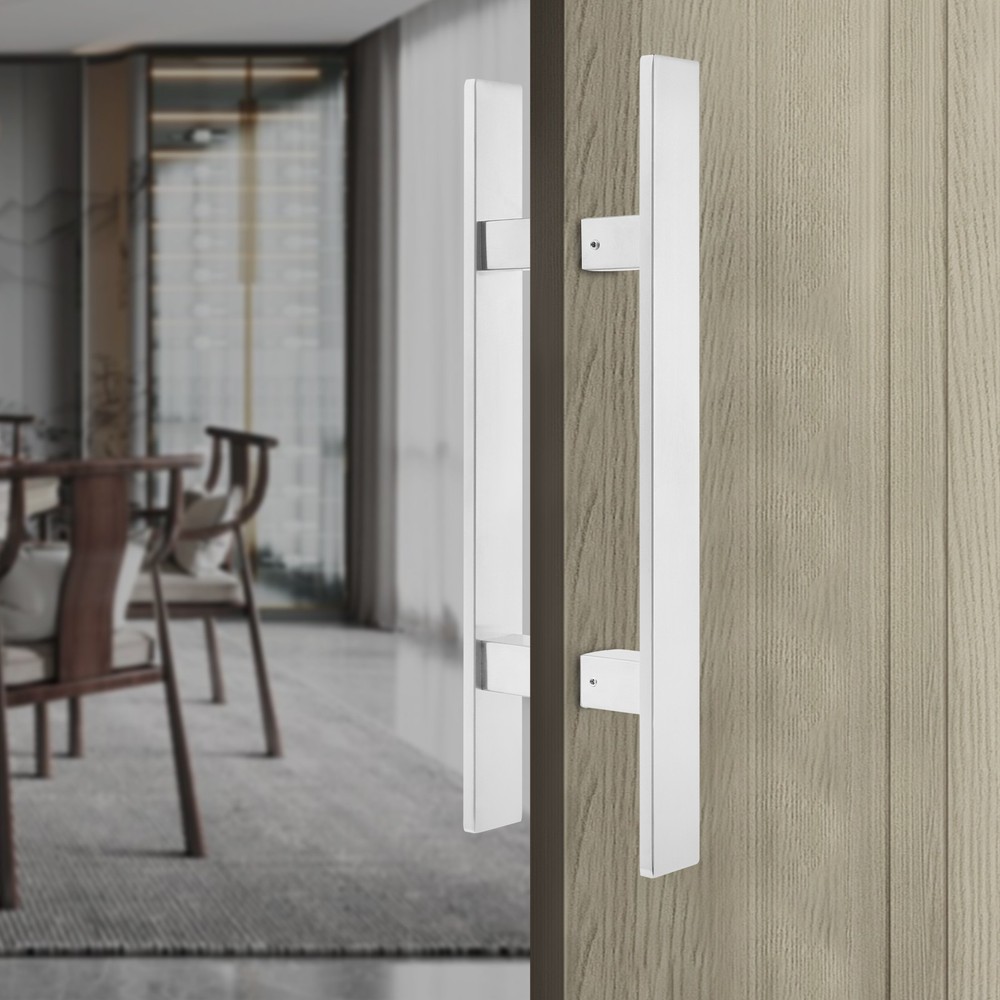 Stainless Steel Double-Sided Pull Handle, Modern H-Shaped Design
