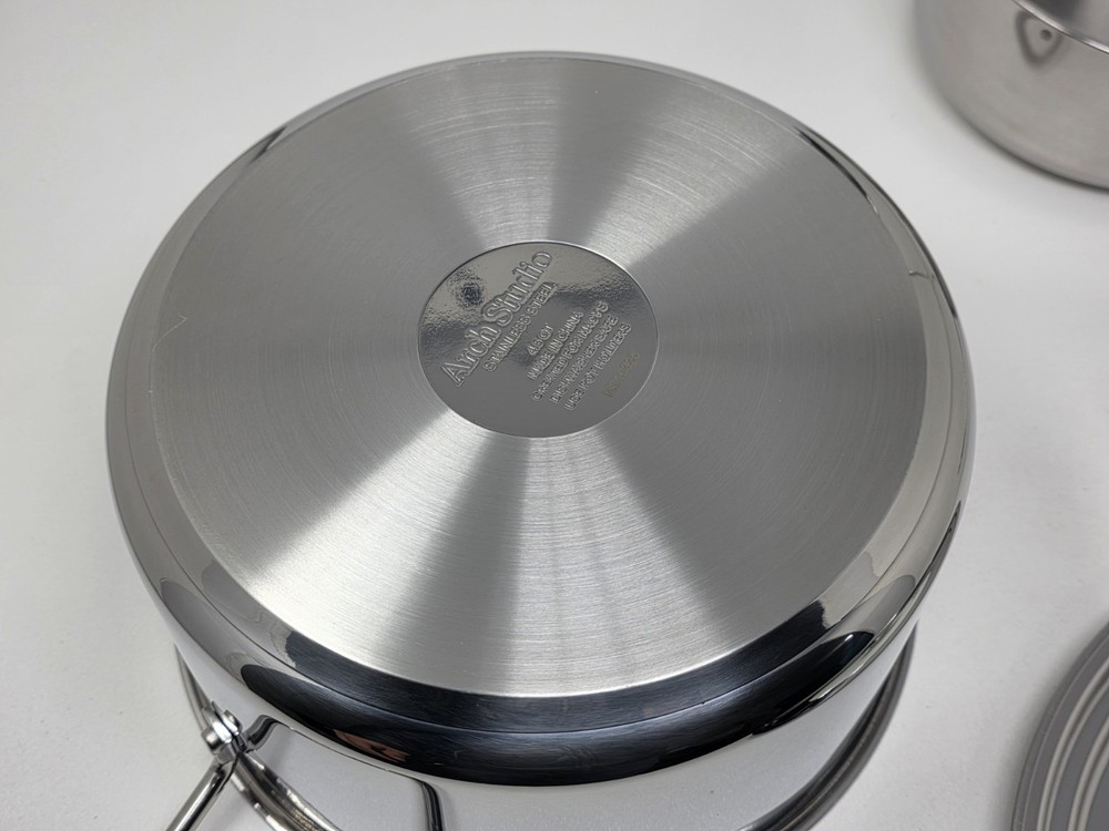 Arch Studio 5-Pc. Stainless Steel Cookware Silver