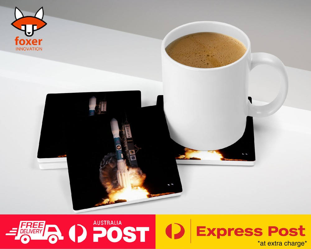 COASTER COFFEE DRINKING MAT|COOL SPACE ROCKET LAUNCH #3