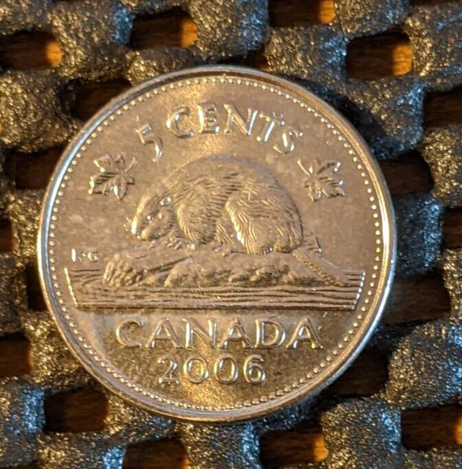 CANADA 5 CENTS NICKEL 2006 BU