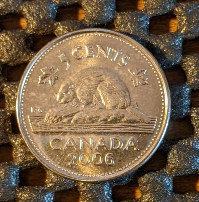 CANADA 5 CENTS NICKEL 2006 BU
