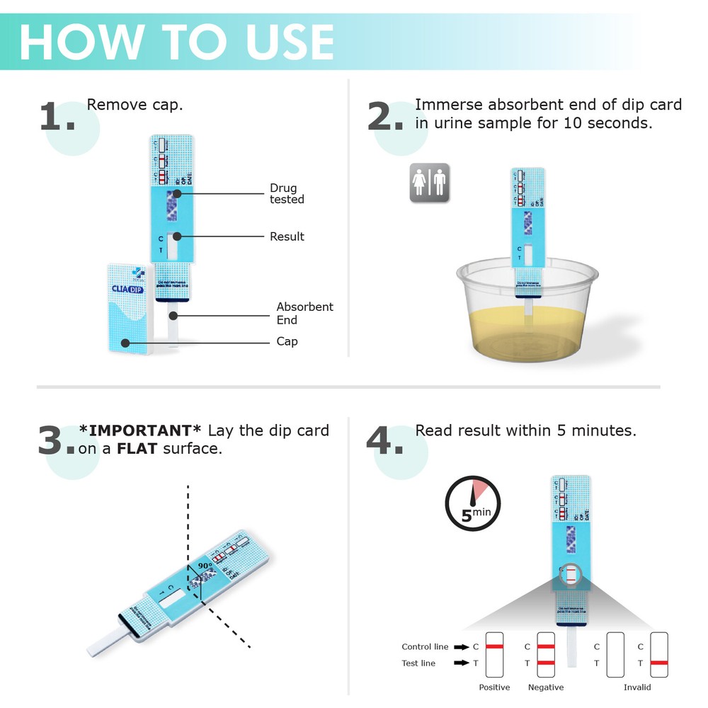 10 Pack Marijuana THC Drug Tests - Urine Testing WDTH-114