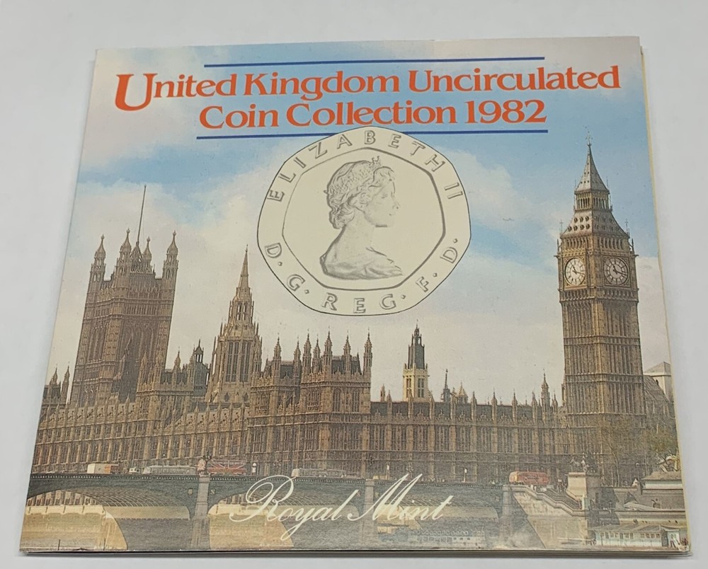 # E356 GREAT BRITAIN COIN SET , 1982 UNC.