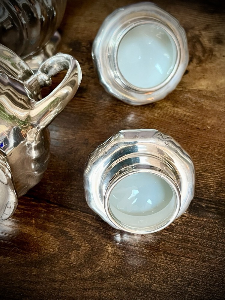 WMF (Germany) Silver-Coated Porcelain Tea Set