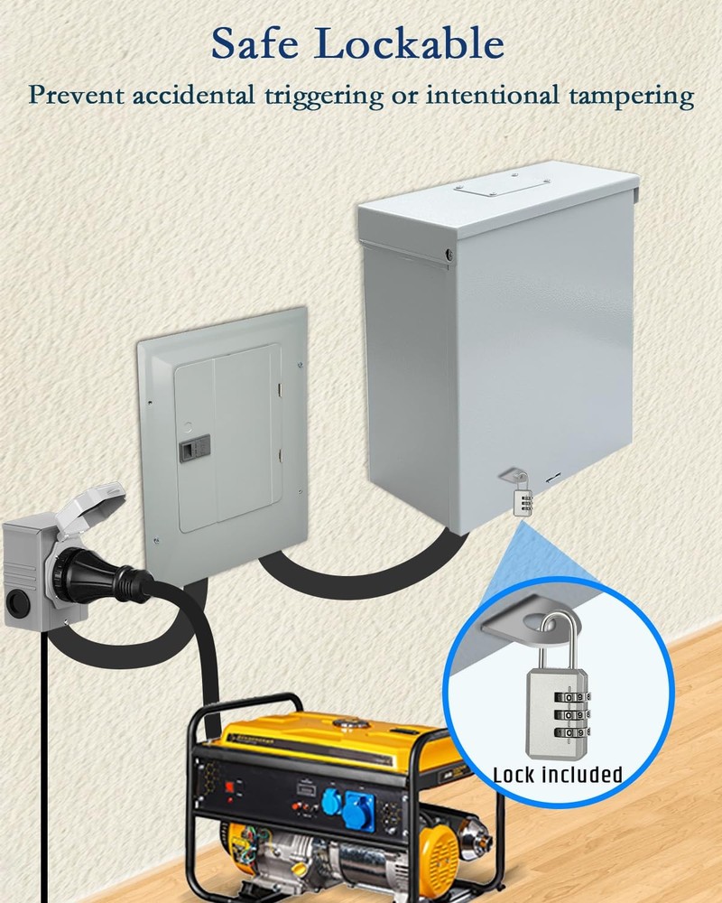 125A Automatic Transfer Switch for Generator, 3P, 120/240V Dual Power Generator