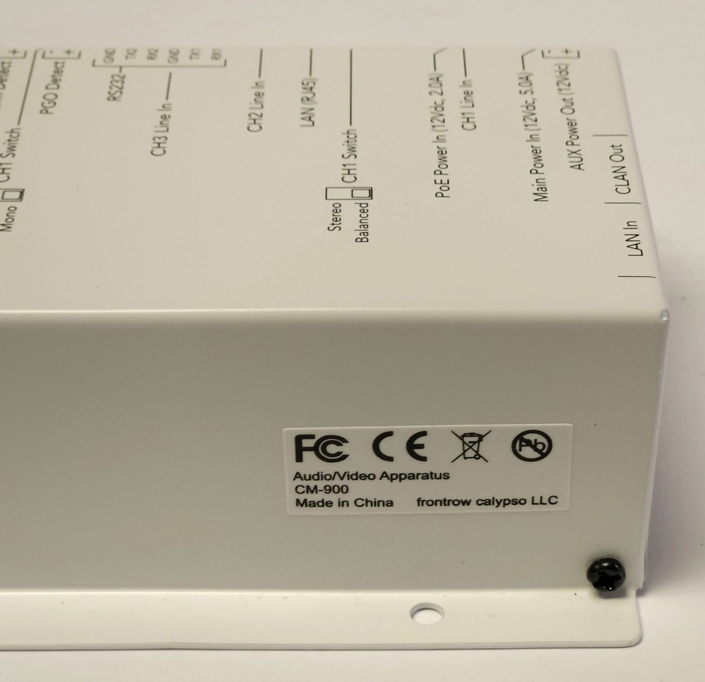 FRONTROW 1000 00135 CM-900 KIT CM900 DATA Audio Network Module 2000-00033 6430