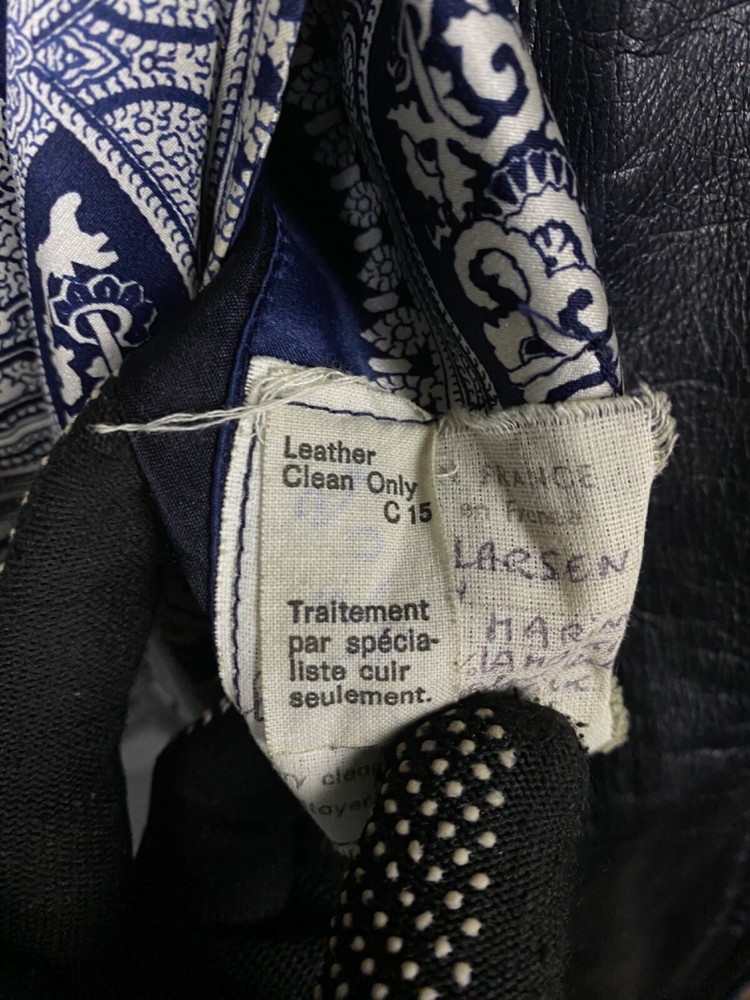 Zilli Men's Blue Leather Silk Paisley Lining Bomber Jacket Size 54