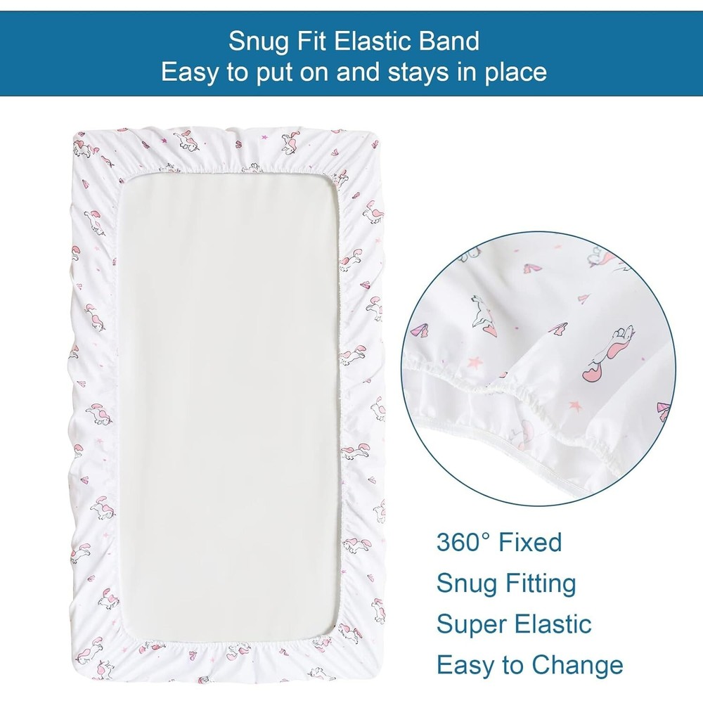 Soft Pack N Play Mattress Sheets Fits Graco Pack N Play Mini Crib Sheets 2 Pack