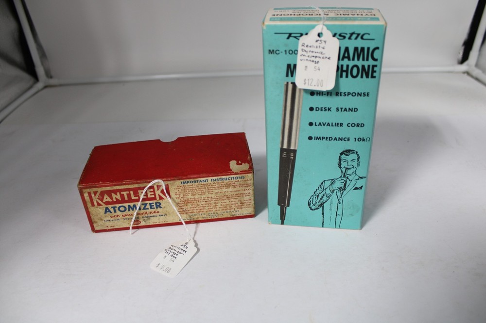 Vintage Dynamic microphone Realistic MC-1000 & Kantleek Atomizer with Box