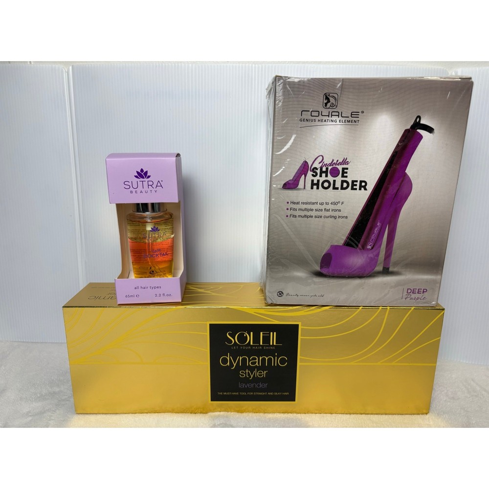3 Bundle: Unreleased Soleil Dynamic Styler, Oil & Holder