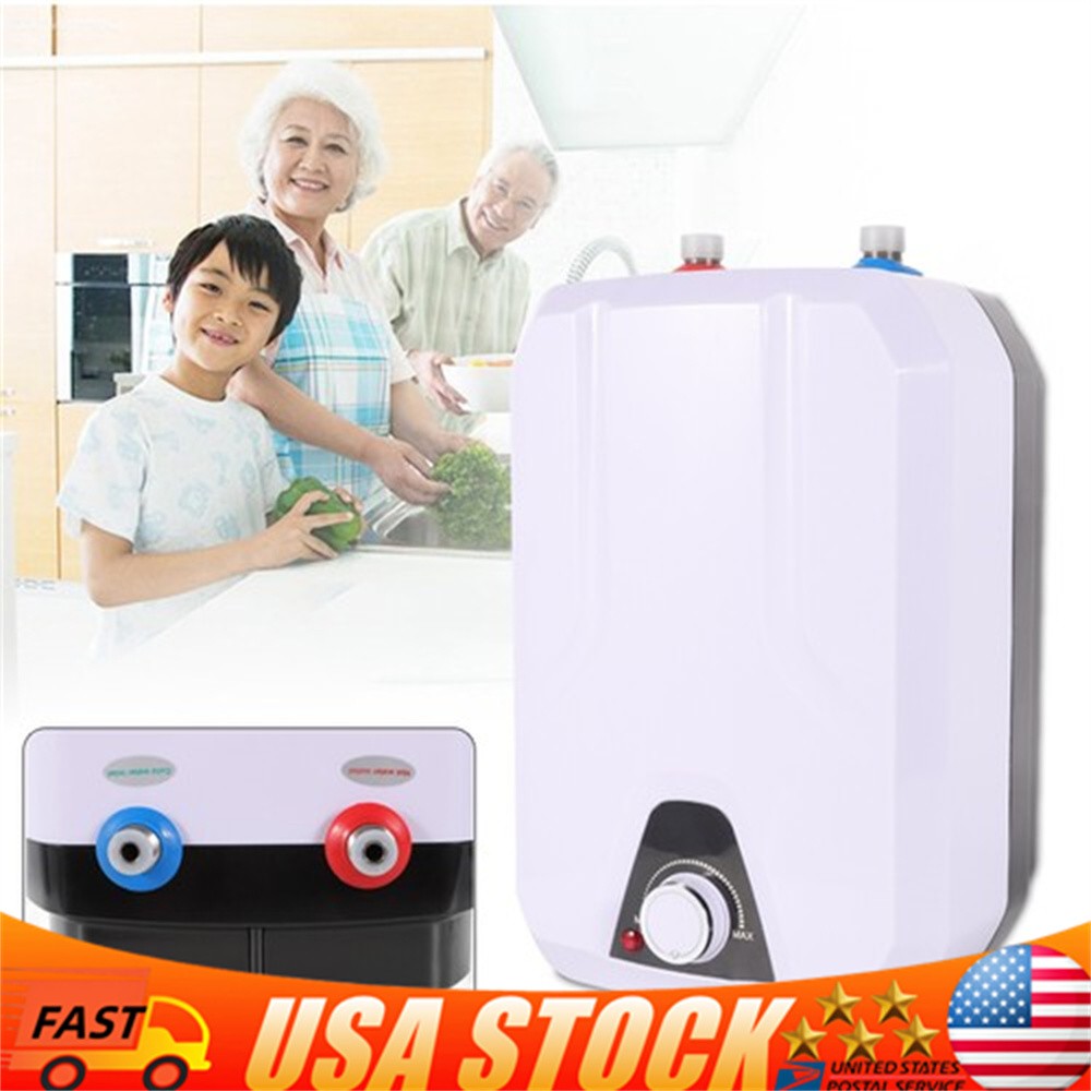 Electric Tankless Water Heater 1.5KW Mini Tank Point-Of-Use Instant Hot for RVs