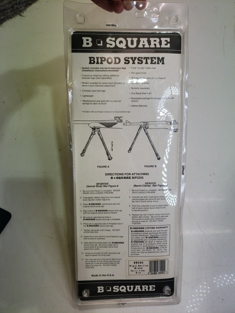 B-Square Bipod System T/C Ridgid Service Bipod Blue