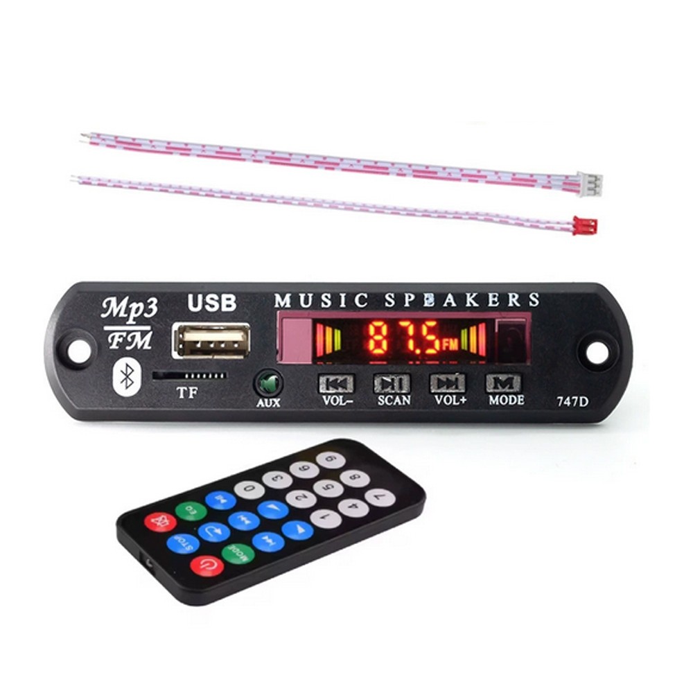 3PC Wireless Bluetooth 12V MP3 WMA Decoder Board Audio Module USB Radio