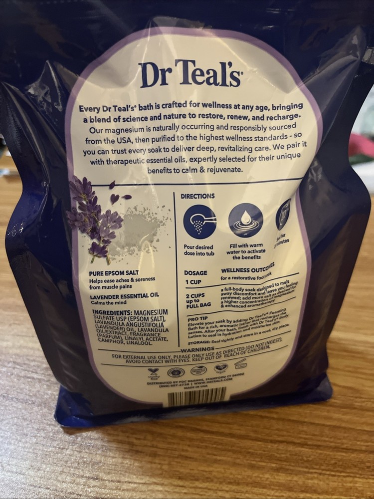 Dr. Teal's Pure Epsom Salt Soothe & Sleep Soaking Solution With Lavender 48 oz.