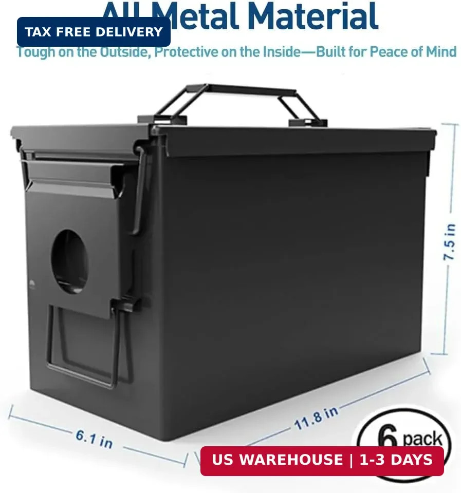 HARDROCK Metal Ammo Can, Ammo Box