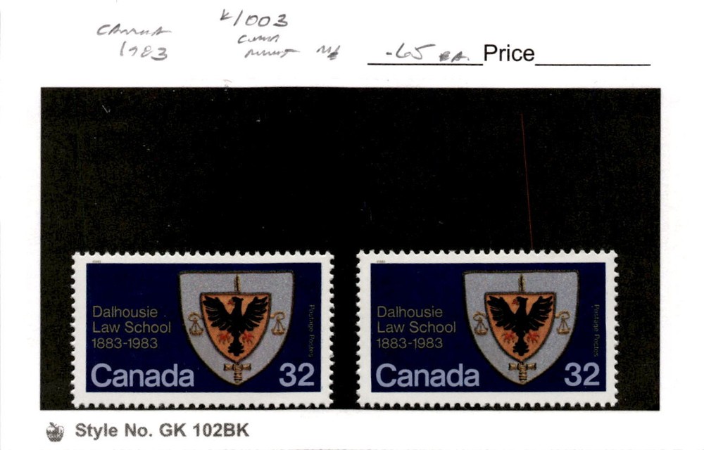 Canada, Postage Stamp, #1003 (2 Ea) Mint NH, 1983 Dalhousie (AD)