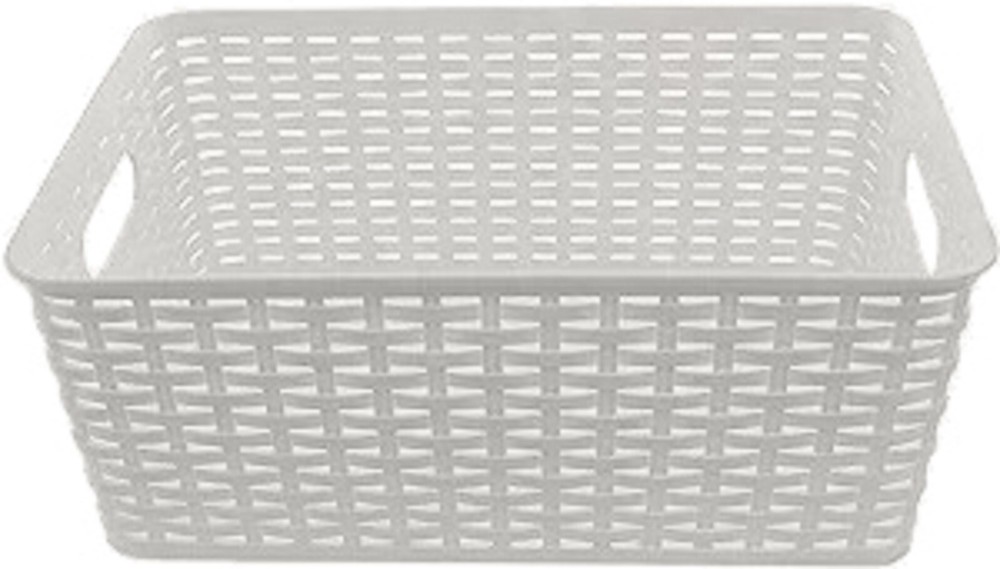 Plastic Rattan Storage Box Basket Organizer Large, ba426