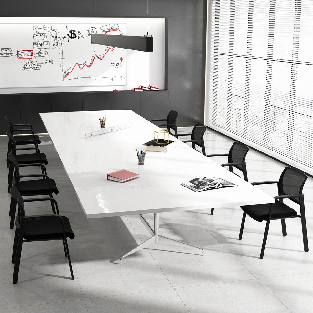 Conference Chairs 4PCS Stackable Office Guest Mesh Chairs for Waiting Room