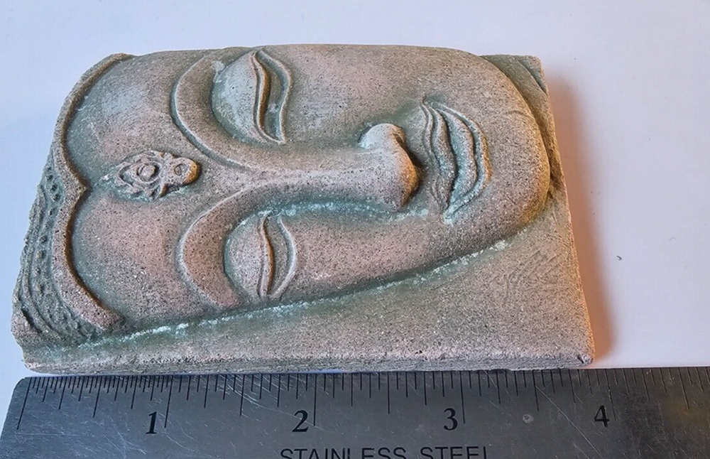 Buddha Ceramic/Clay Art Tile 4x2.75"