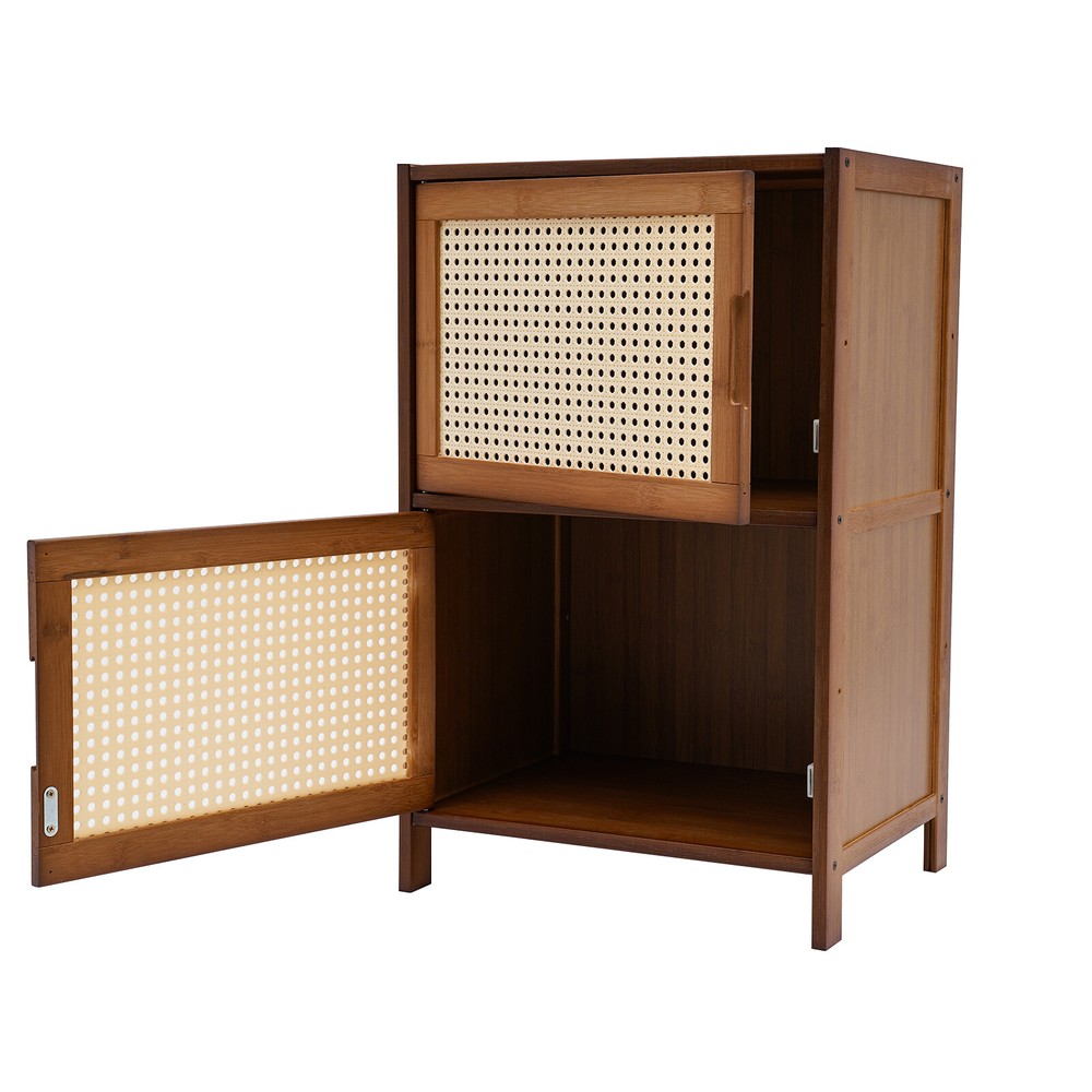 Modern Nightstand 2 Drawers End Side Table Bedside Table with Storage Cupboard