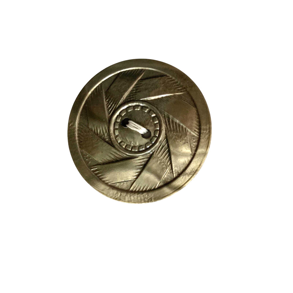 Vintage Green Molded Celluloid Button 1 1/2"