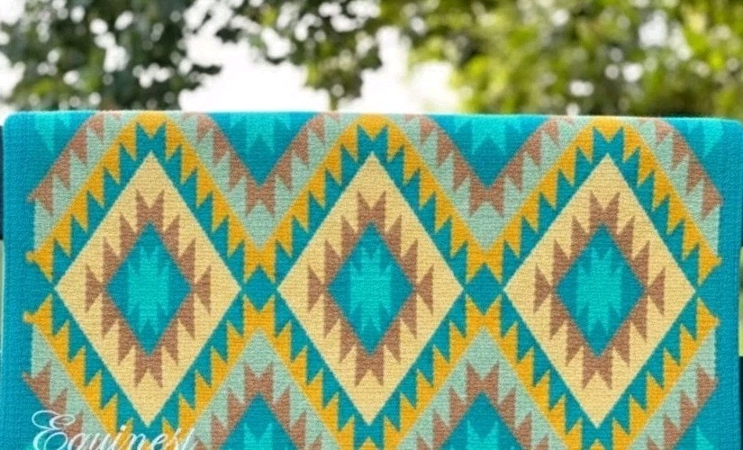 Western Saddle Ranch Pad Yellow Turquoise
