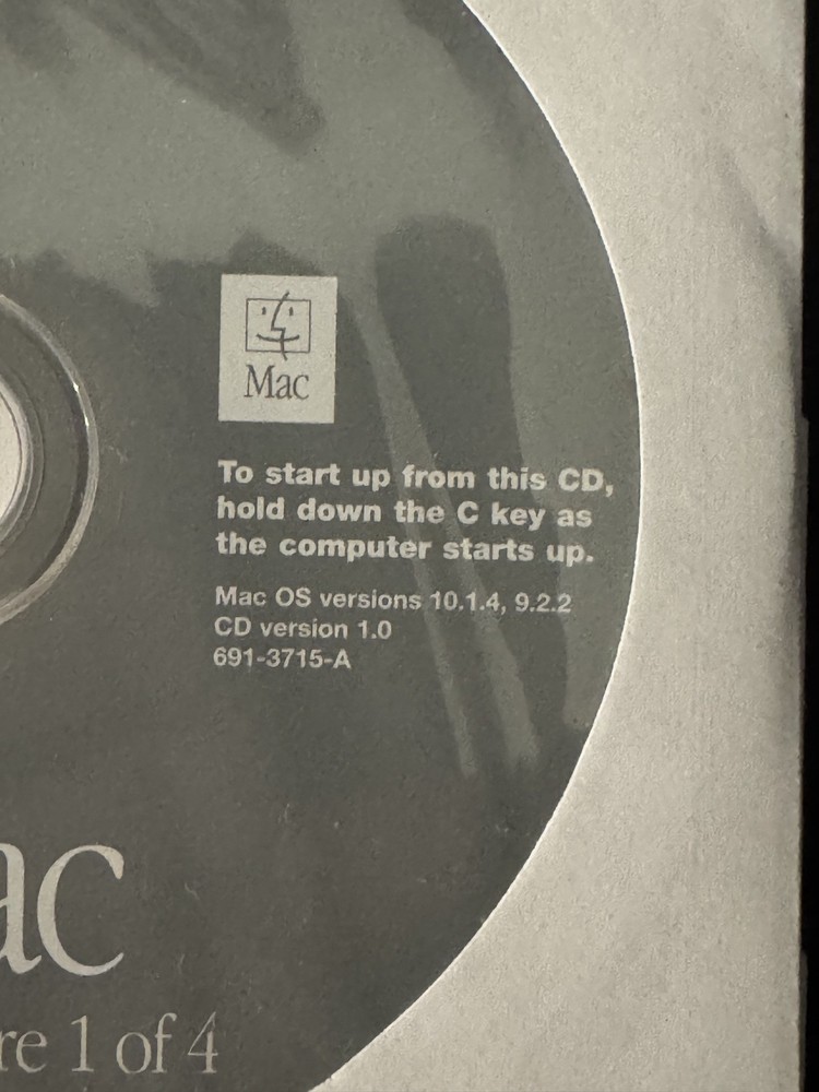 Apple 2002 eMac OS X and OS 9.2.2 Complete Software Install Discs Set