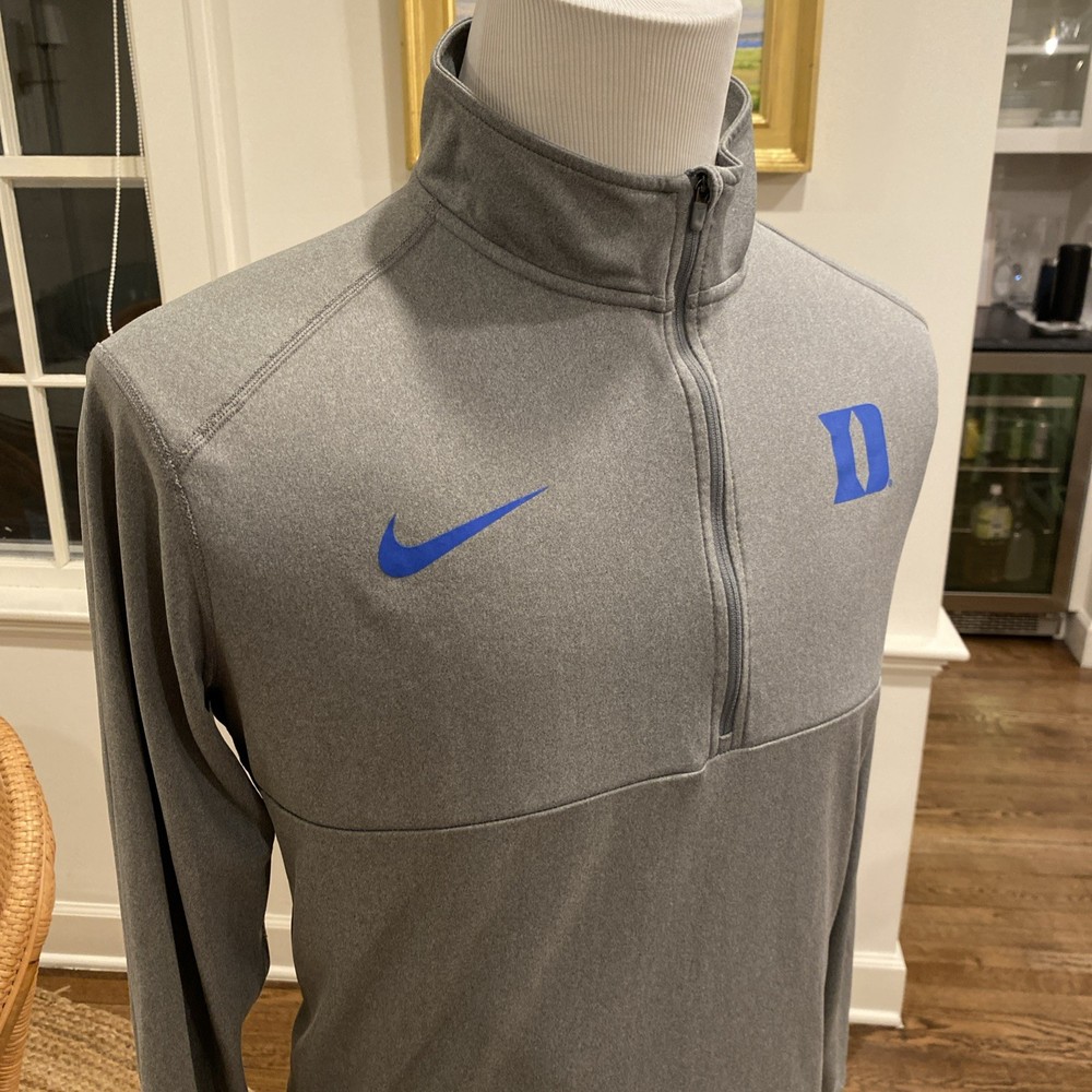Nike 1/4 Quarter Zip Gray Duke Blue Devils Size L